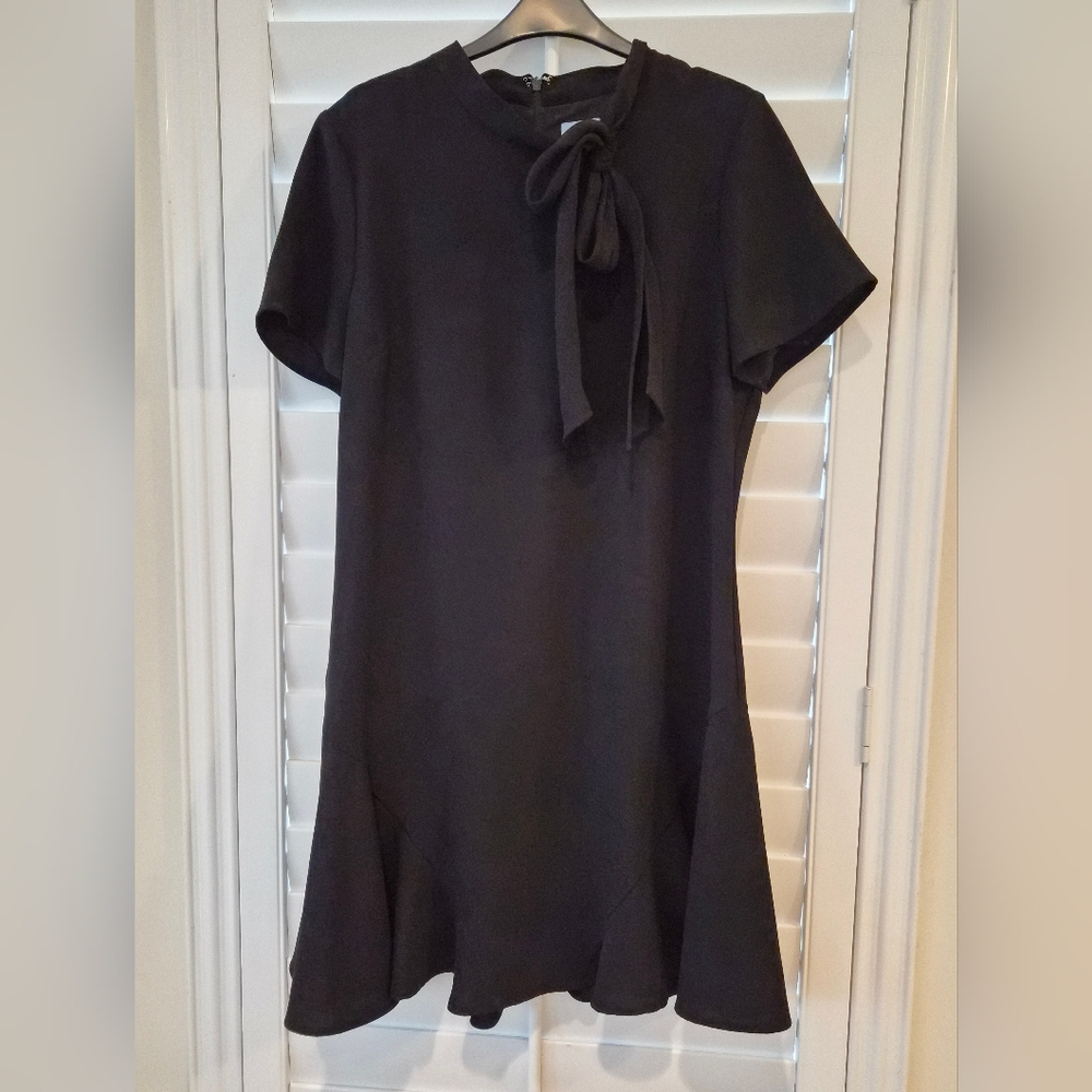 CeCe Black Mini Dress with Bow Detail - Picture 4 of 13